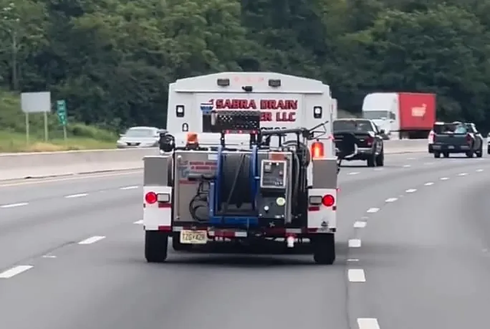 Sabra hydro-jetter trailer heading to a sewer job in NJ