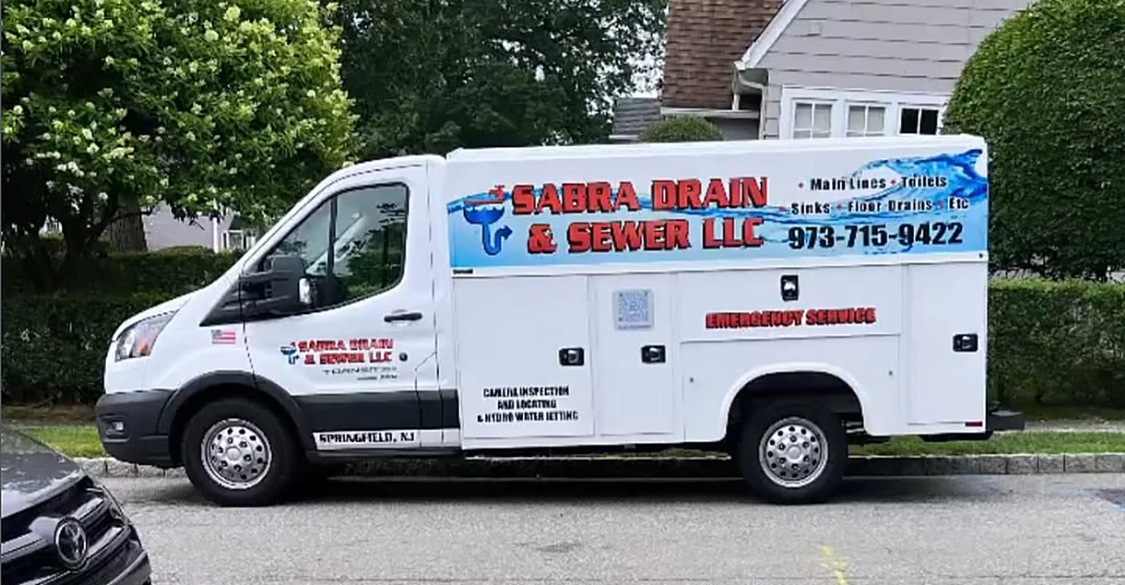 Sabra Drain & Sewer service truck in New Jersey